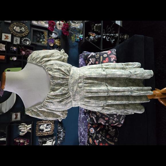 Trixxi Chic Floral Puff Sleeve Mini Dress milkmaid style - Picture 5 of 8